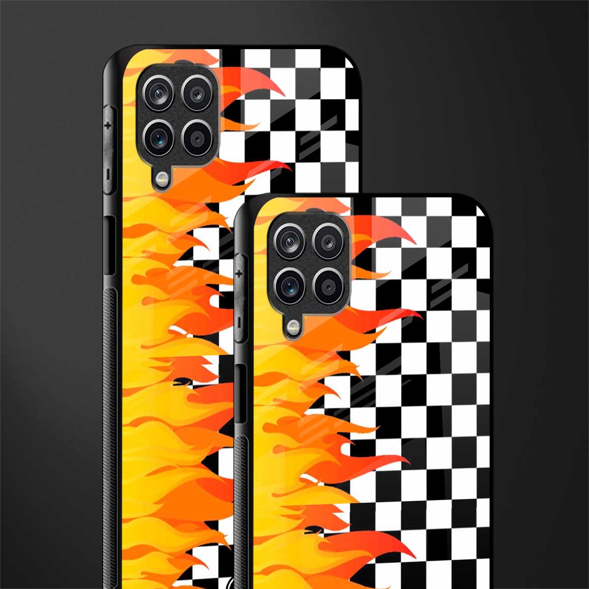 lil flames wild mode glass case for samsung galaxy a12 image-2