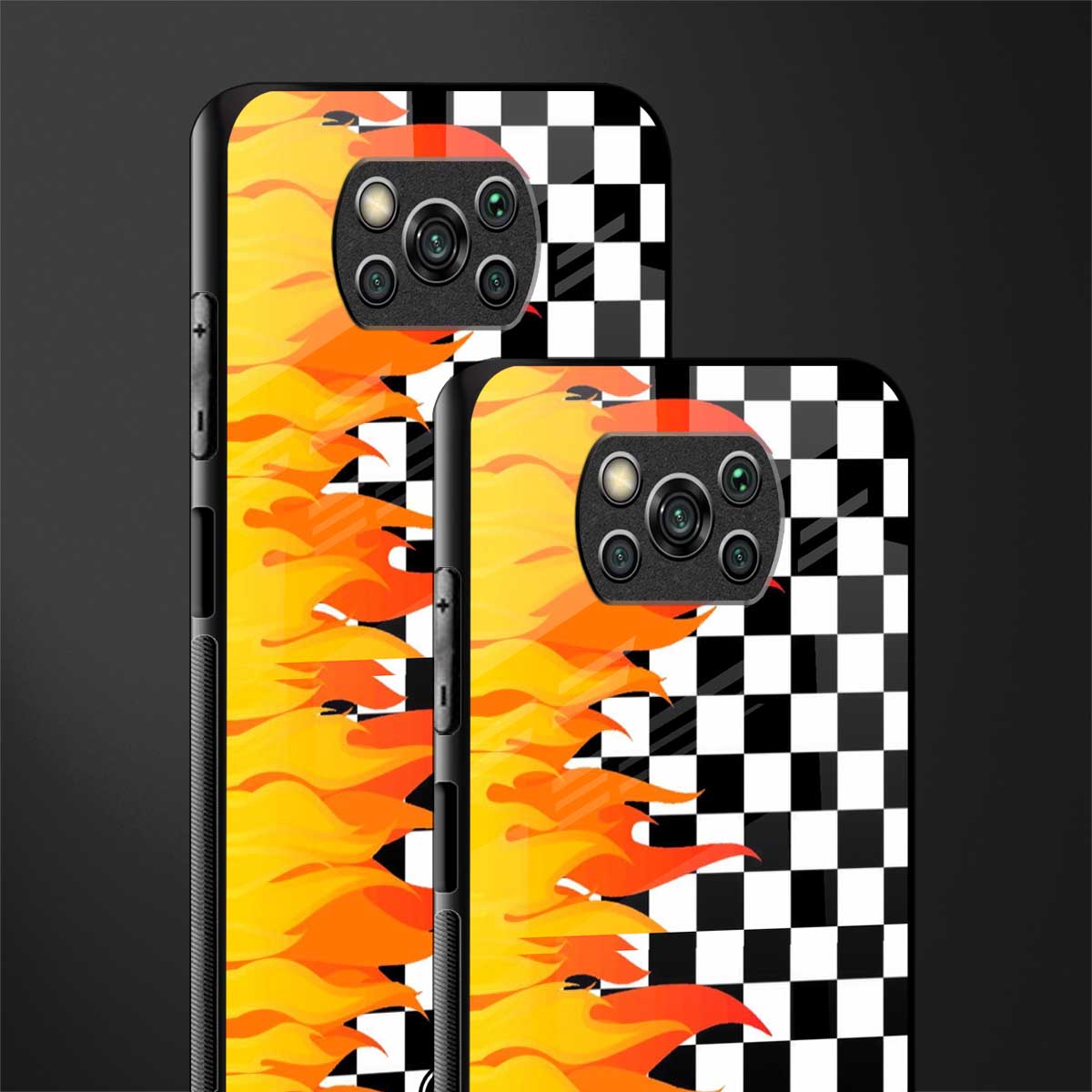 lil flames wild mode glass case for poco x3 image-2