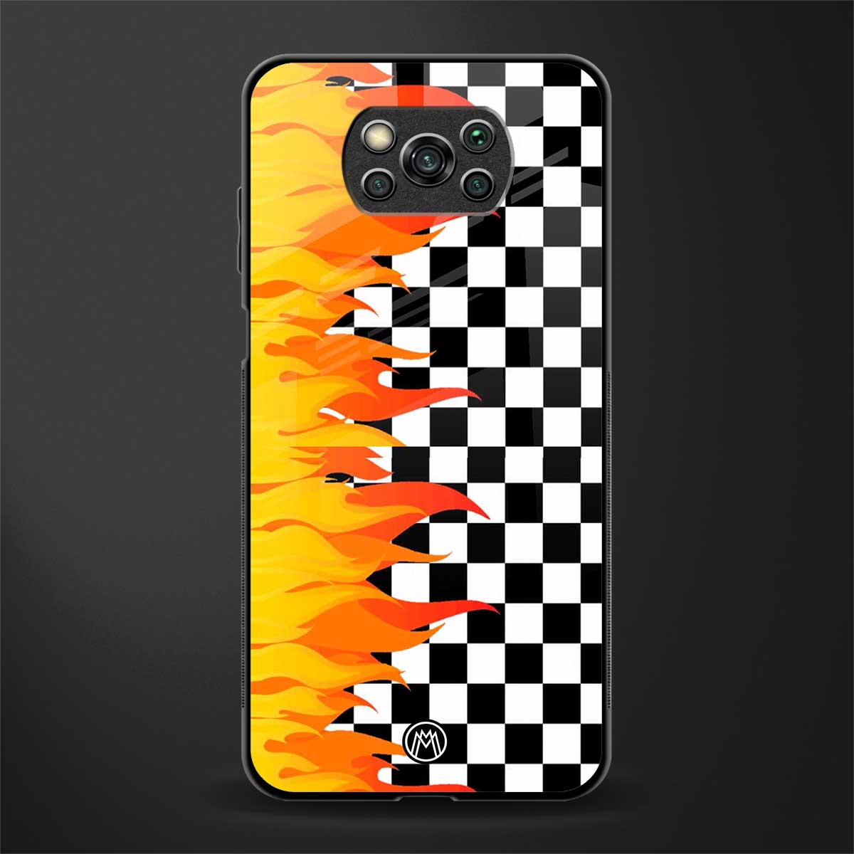 lil flames wild mode glass case for poco x3 pro image