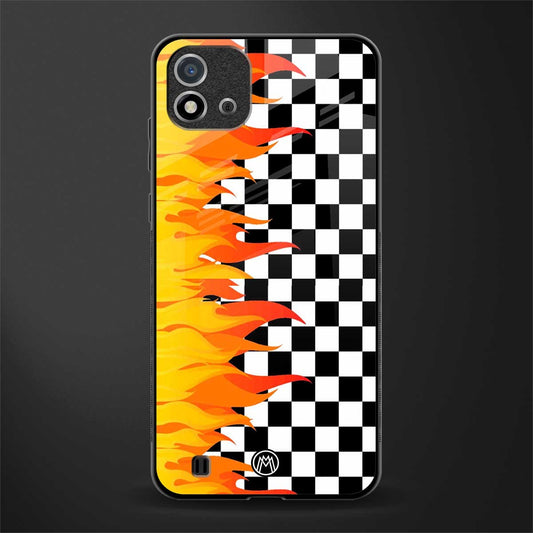 lil flames wild mode glass case for realme c20 image
