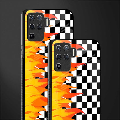 lil flames wild mode glass case for oppo f19 pro image-2