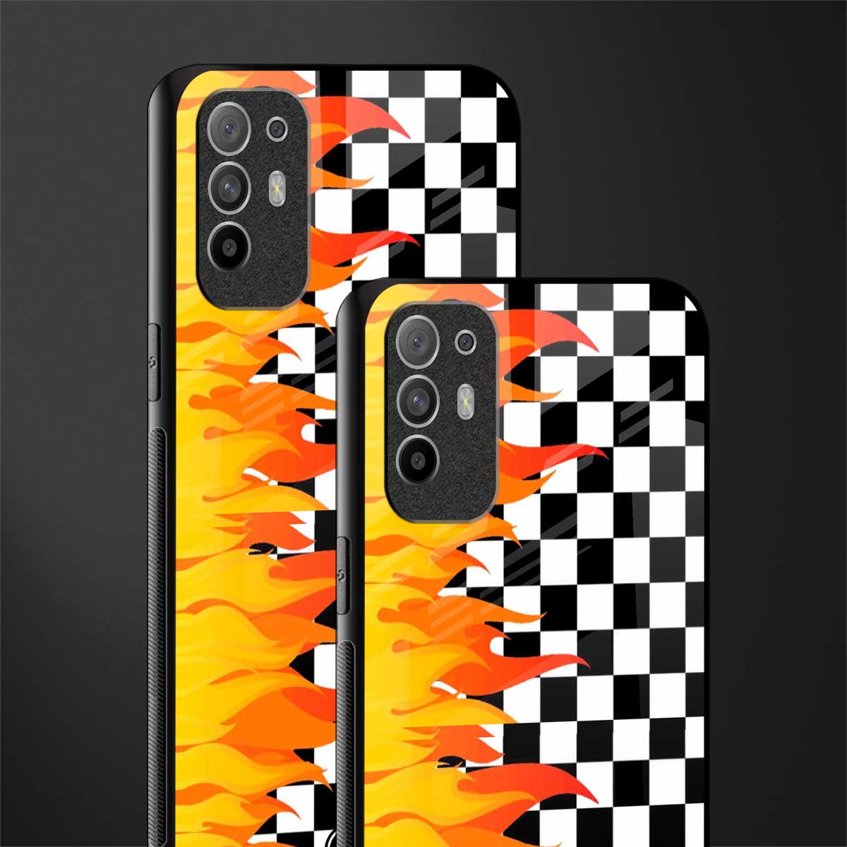 lil flames wild mode glass case for oppo f19 pro plus image-2
