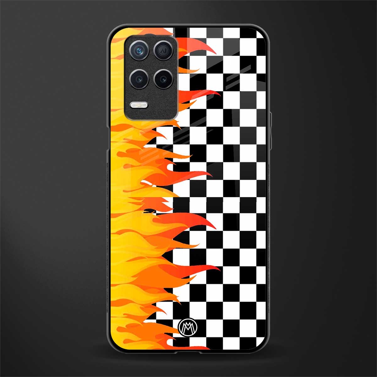 lil flames wild mode glass case for realme 8 5g image