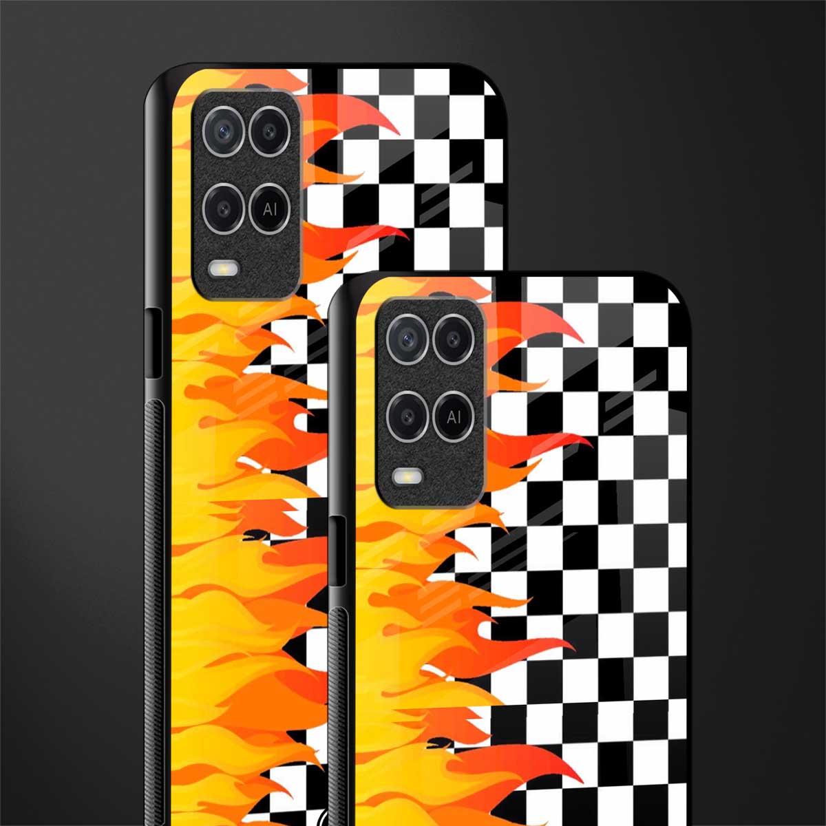 lil flames wild mode glass case for oppo a54 image-2