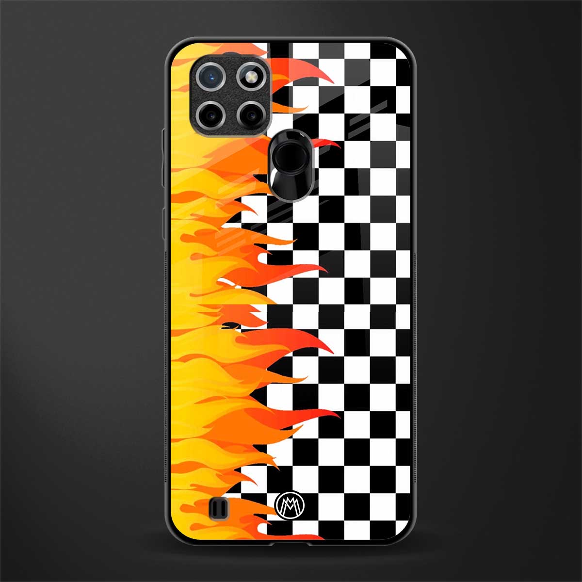 lil flames wild mode glass case for realme c21 image