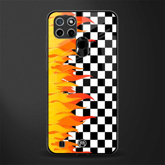 lil flames wild mode glass case for realme c21 image