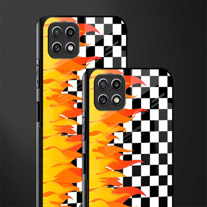 lil flames wild mode glass case for samsung galaxy a22 5g image-2