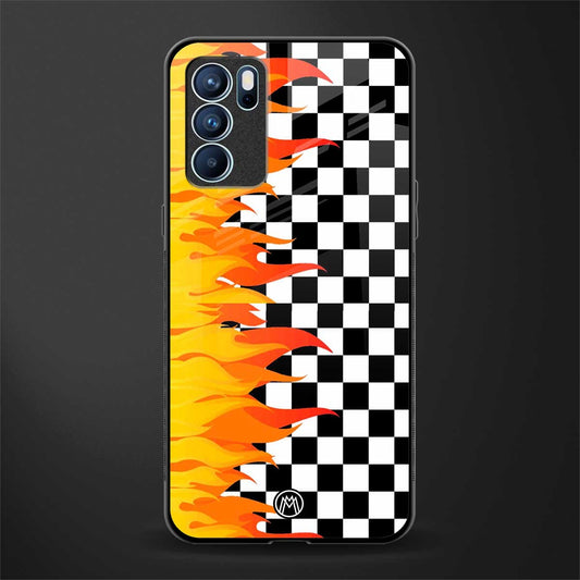 lil flames wild mode glass case for oppo reno6 5g image
