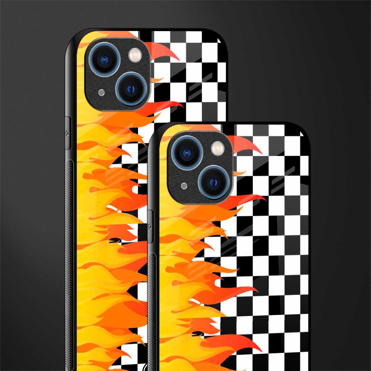 lil flames wild mode glass case for iphone 13 image-2