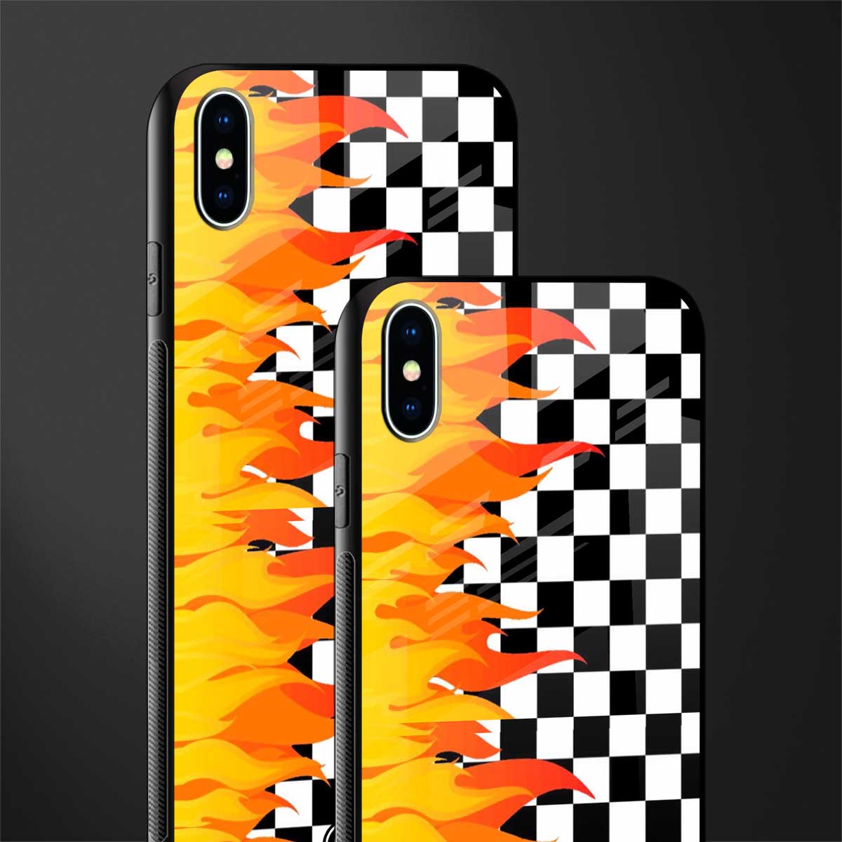 lil flames wild mode glass case for iphone xs max image-2