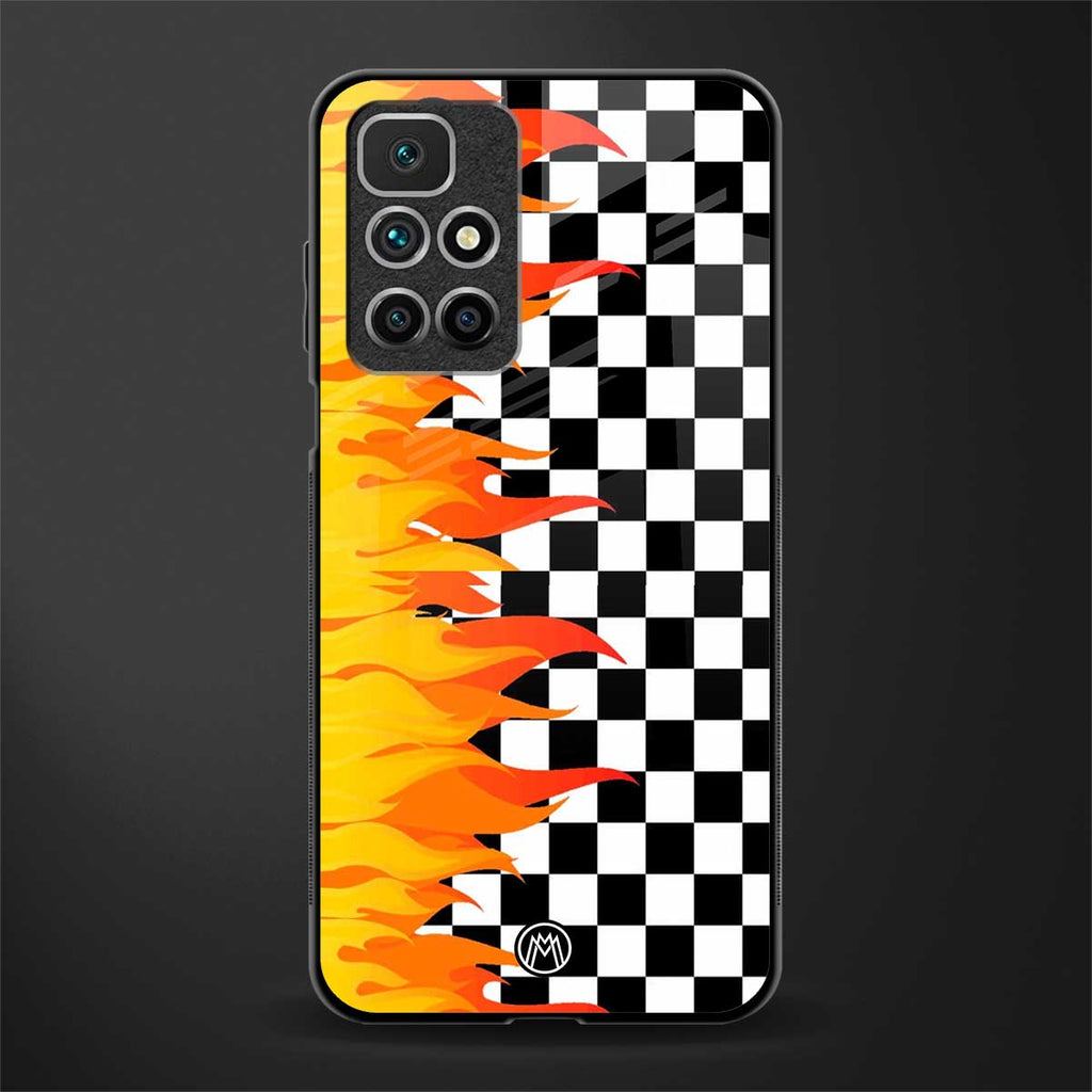 lil flames wild mode glass case for redmi 10 prime image