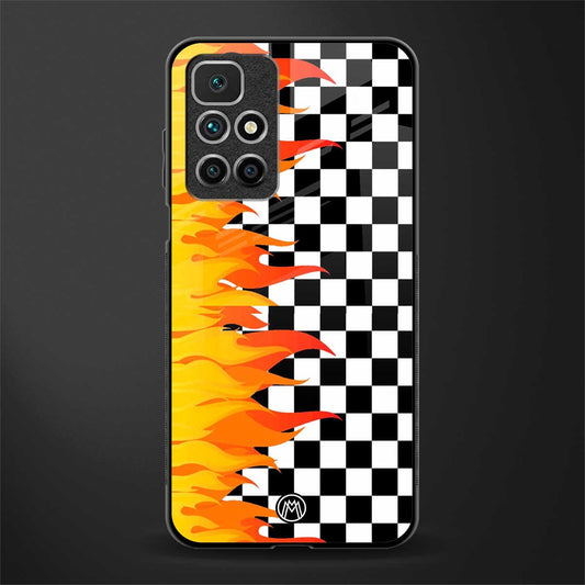 lil flames wild mode glass case for redmi 10 prime image