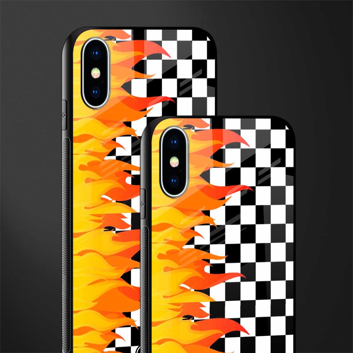 lil flames wild mode glass case for iphone xs image-2