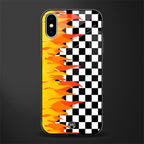 lil flames wild mode glass case for iphone xs image