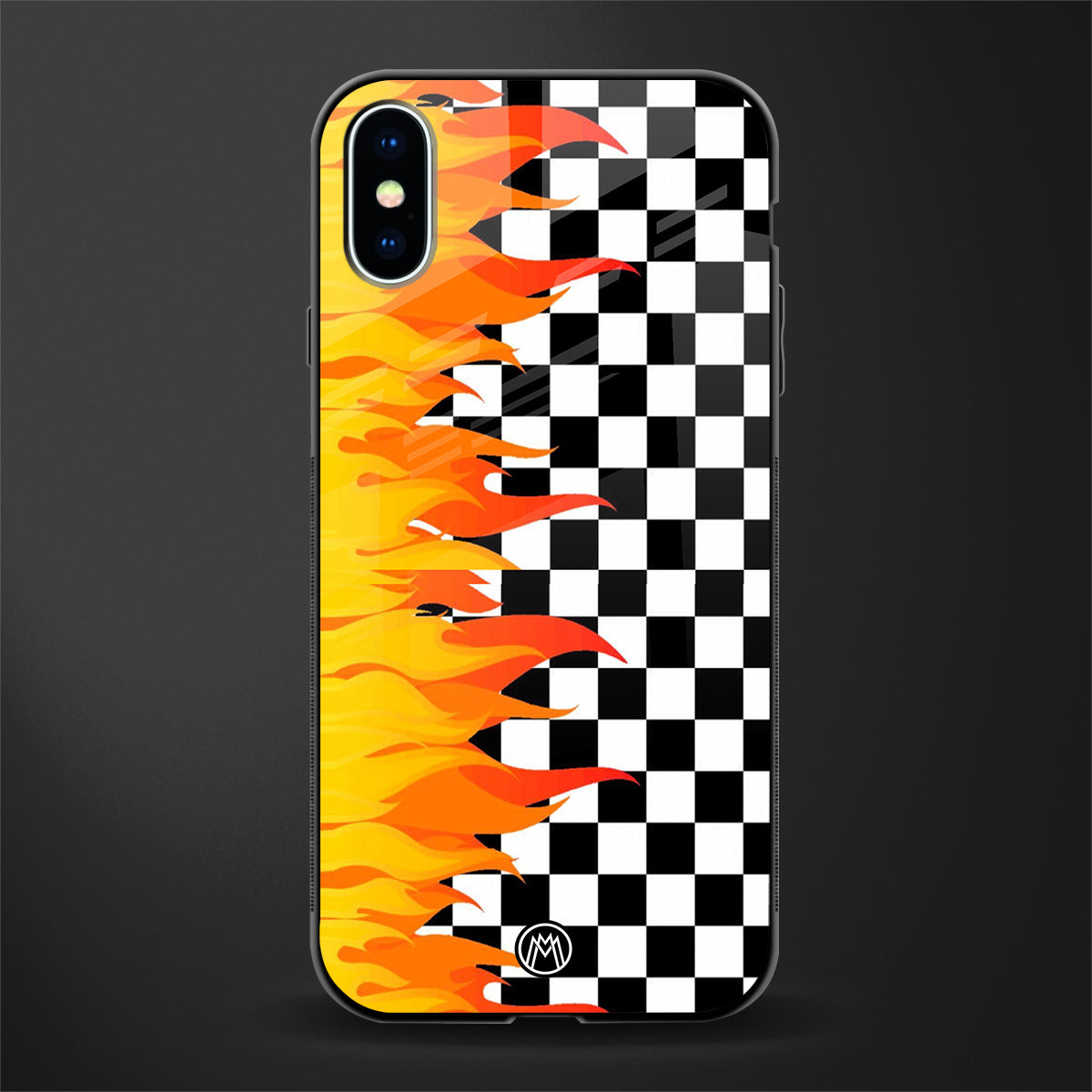 lil flames wild mode glass case for iphone xs image