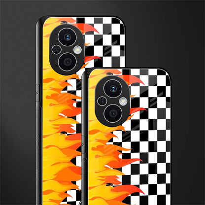 lil flames wild mode back phone cover | glass case for oppo f21 pro 5g