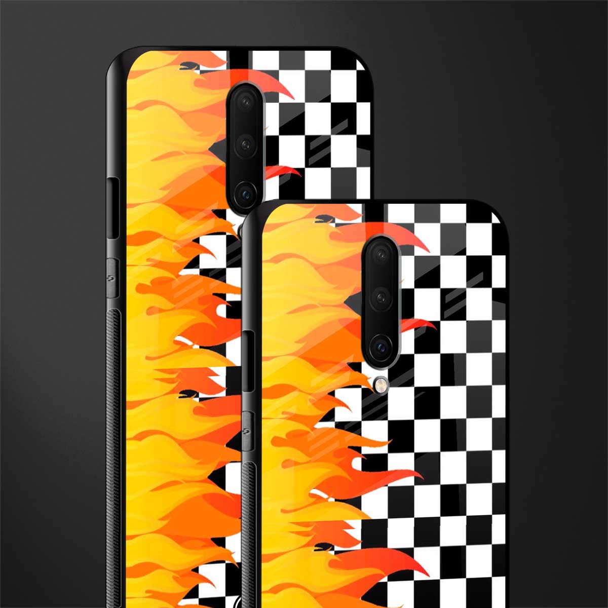 lil flames wild mode glass case for oneplus 7 pro image-2