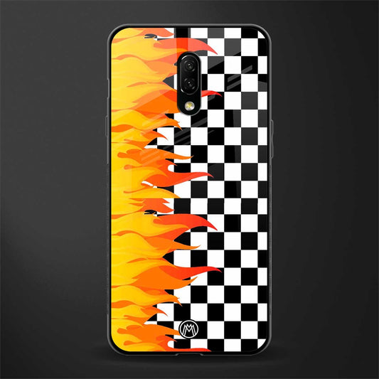 lil flames wild mode glass case for oneplus 7 image