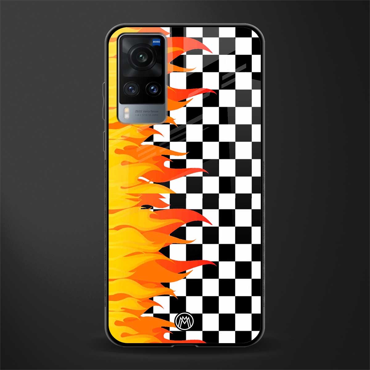 lil flames wild mode glass case for vivo x60 image