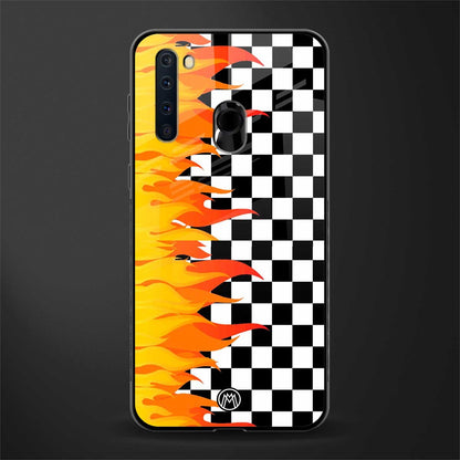 lil flames wild mode glass case for samsung a21 image