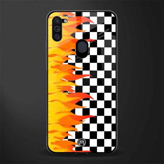 lil flames wild mode glass case for samsung galaxy m11 image
