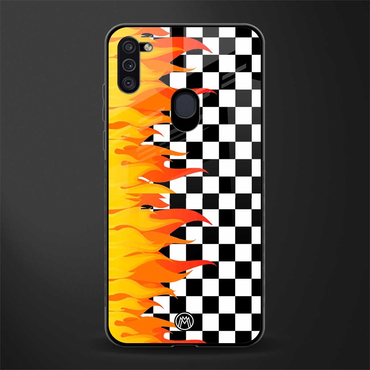 lil flames wild mode glass case for samsung a11 image