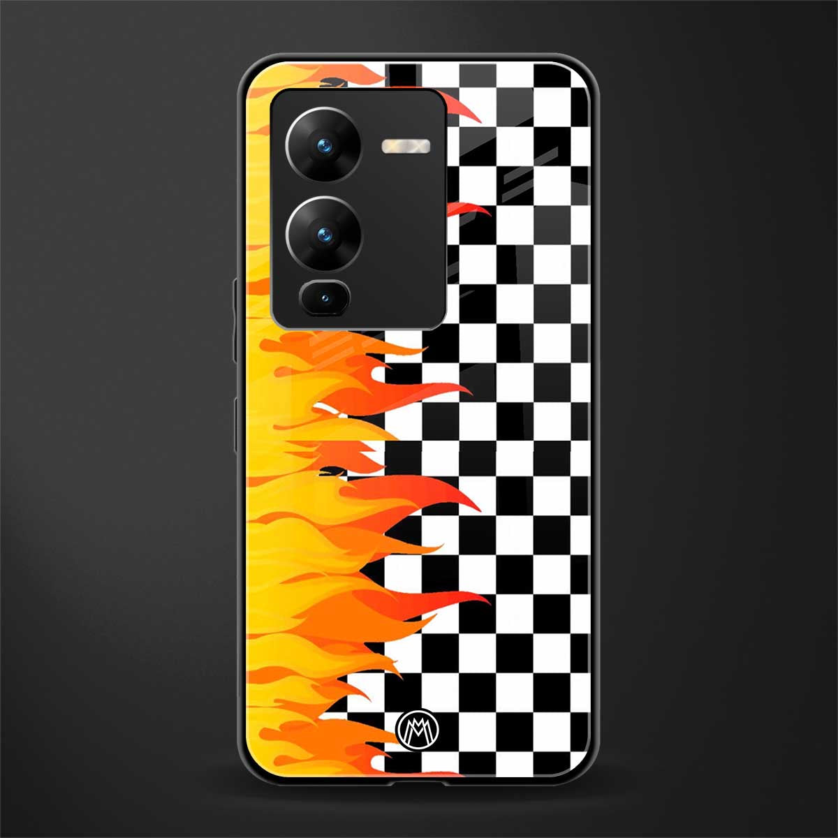 lil flames wild mode back phone cover | glass case for vivo v25 pro 5g