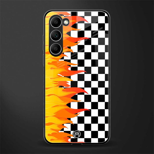 lil flames wild mode glass case for phone case | glass case for samsung galaxy s23