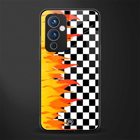 lil flames wild mode back phone cover | glass case for oneplus 9