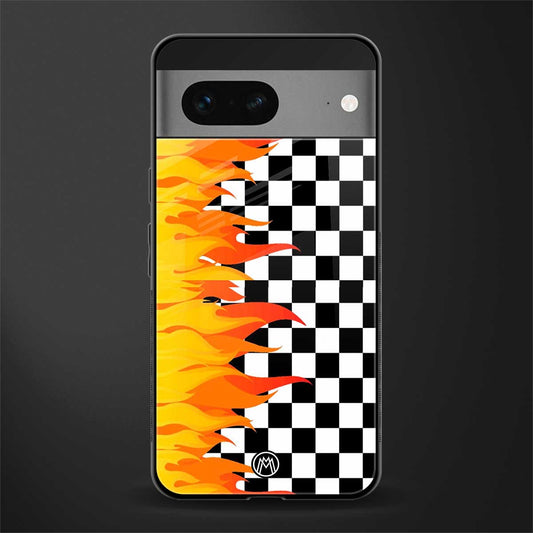 lil flames wild mode back phone cover | glass case for google pixel 7