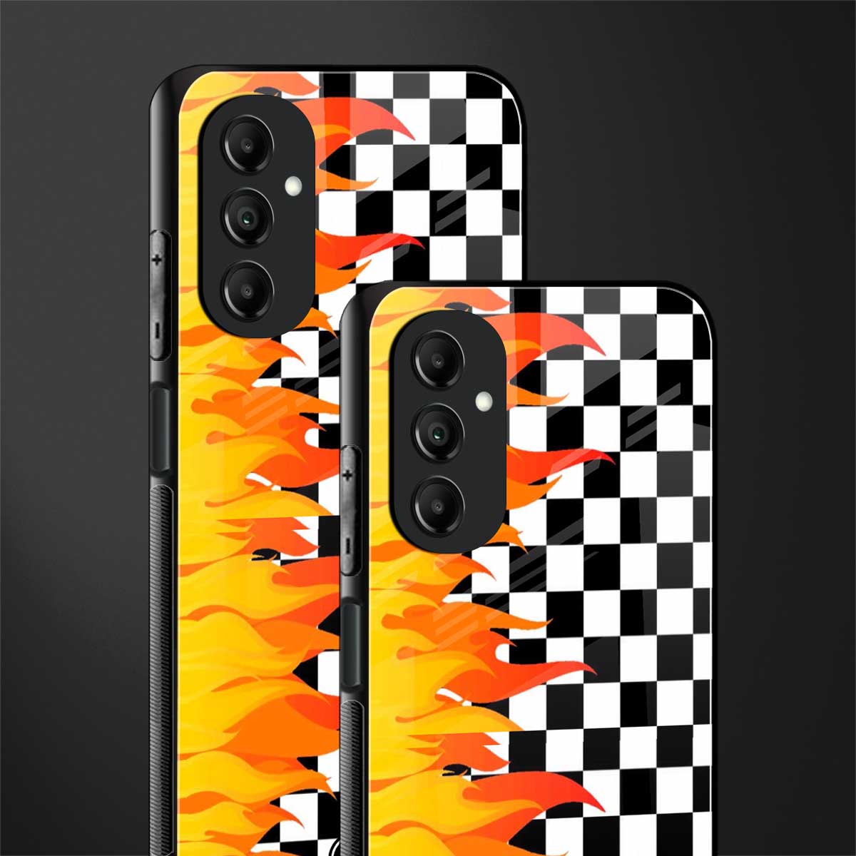 lil flames wild mode back phone cover | glass case for samsung galaxy a14 5g