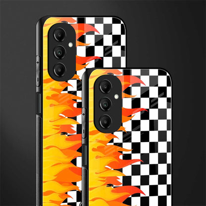 lil flames wild mode back phone cover | glass case for samsung galaxy a14 5g