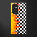 lil flames wild mode back phone cover | glass case for samsung galaxy a14 5g