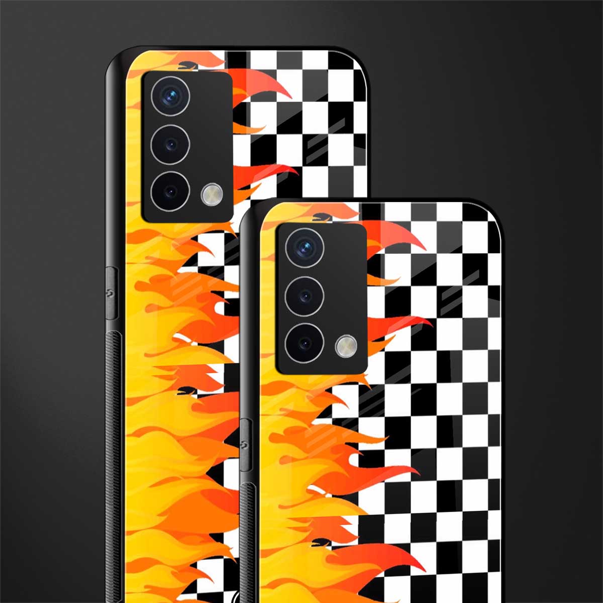 lil flames wild mode back phone cover | glass case for oppo a74 4g