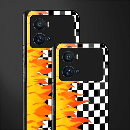 lil flames wild mode back phone cover | glass case for iQOO 9 Pro