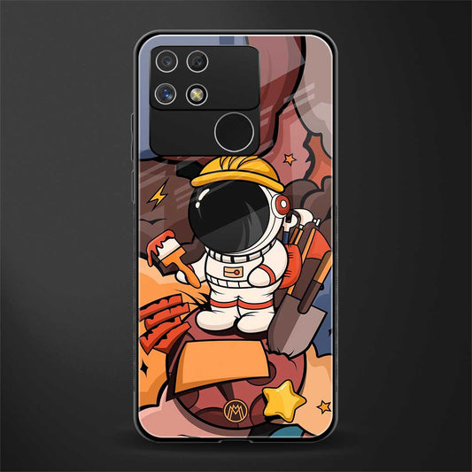 lil spaceman back phone cover | glass case for realme narzo 50a