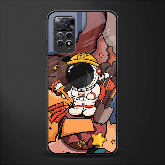 lil spaceman back phone cover | glass case for redmi note 11 pro plus 4g/5g