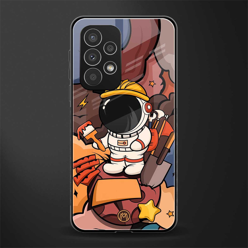 lil spaceman back phone cover | glass case for samsung galaxy a73 5g