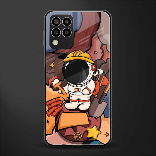 lil spaceman back phone cover | glass case for samsung galaxy m33 5g