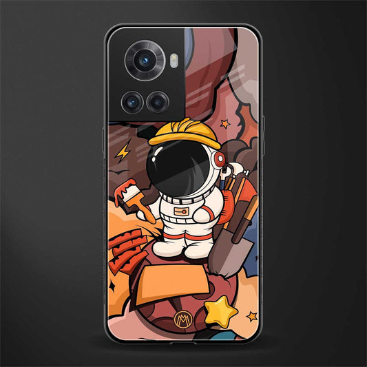 lil spaceman back phone cover | glass case for oneplus 10r 5g