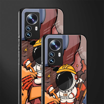 lil spaceman back phone cover | glass case for xiaomi 12 pro