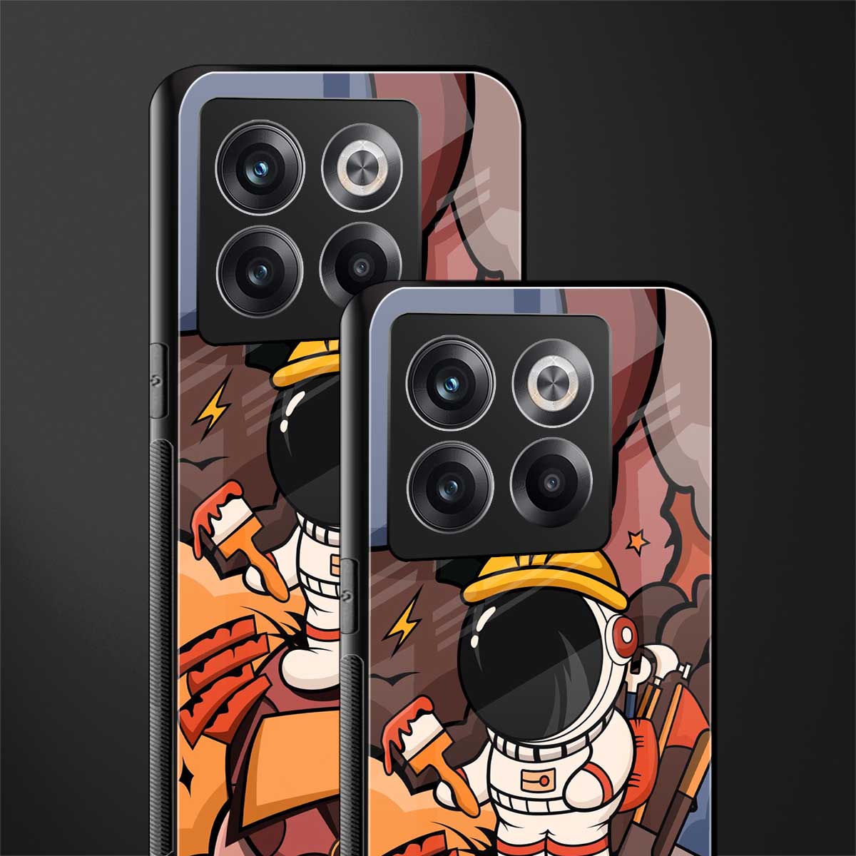 lil spaceman back phone cover | glass case for oneplus 10t