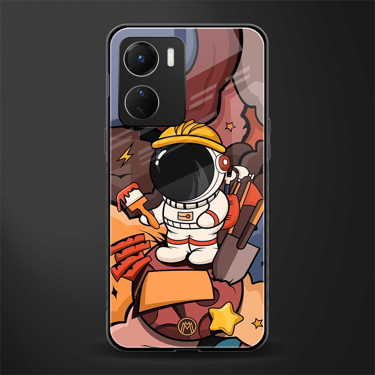 lil spaceman back phone cover | glass case for vivo y16