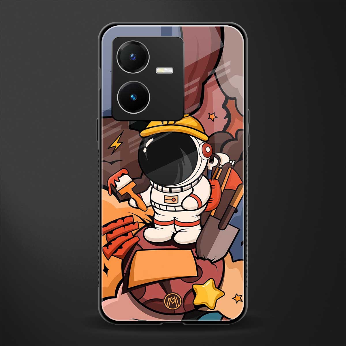 lil spaceman back phone cover | glass case for vivo y22