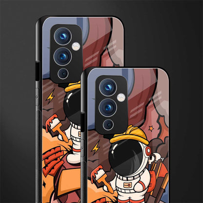 lil spaceman back phone cover | glass case for oneplus 9