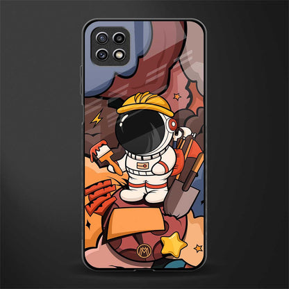 lil spaceman back phone cover | glass case for samsung galaxy f42