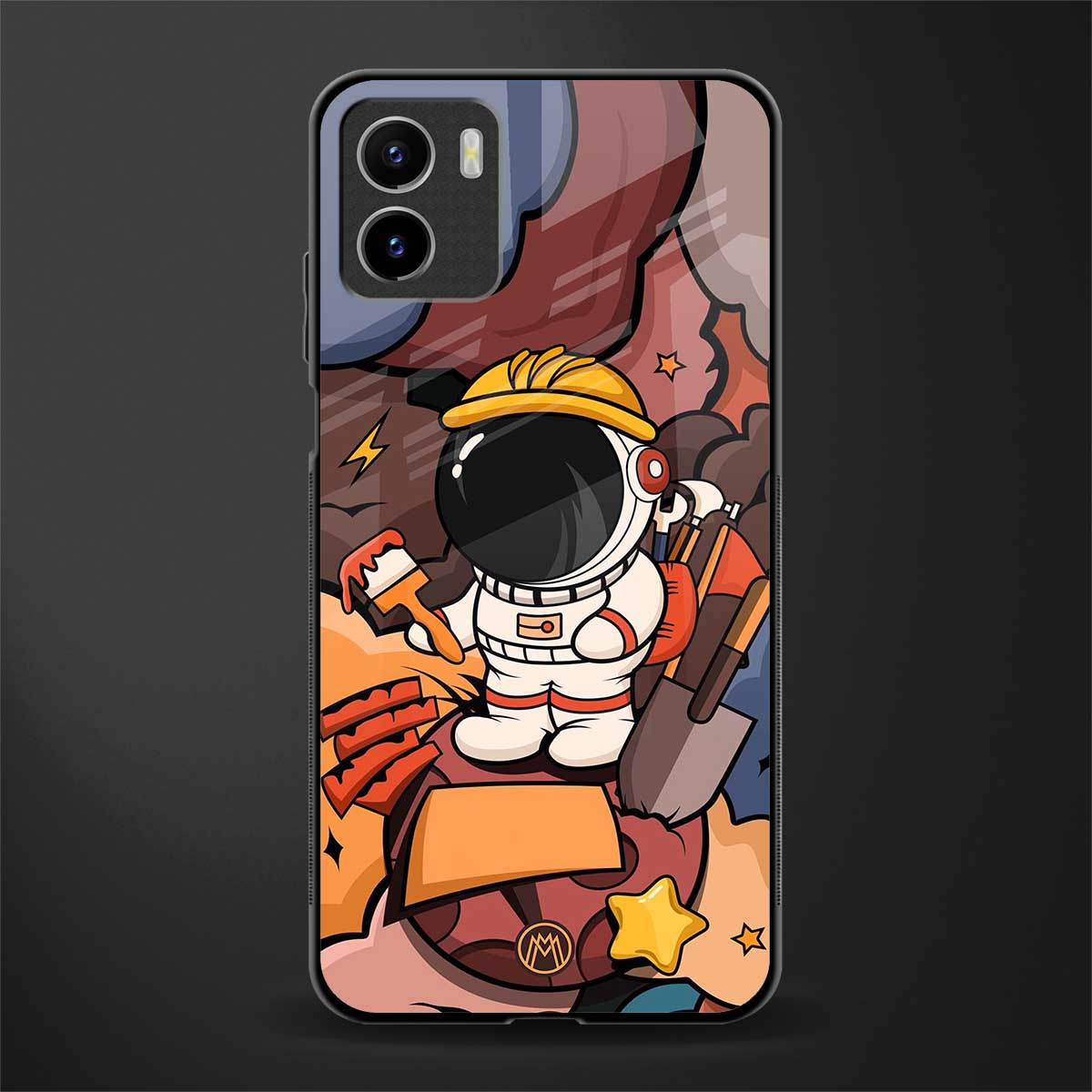 lil spaceman back phone cover | glass case for vivo y72