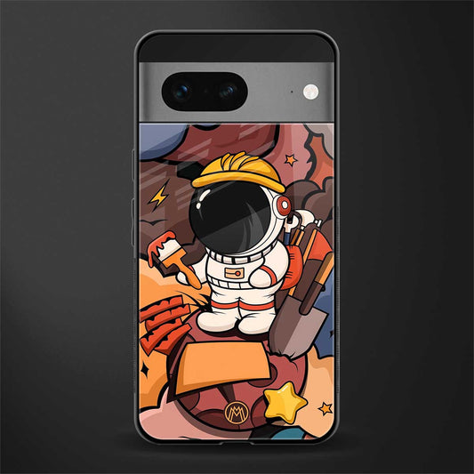 lil spaceman back phone cover | glass case for google pixel 7