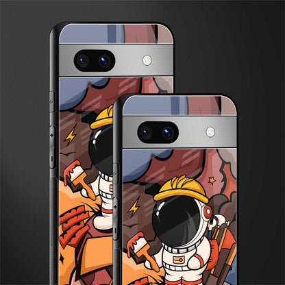 lil spaceman back phone cover | glass case for Google Pixel 7A