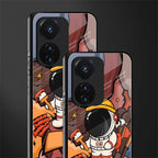 lil spaceman back phone cover | glass case for vivo t1 44w 4g